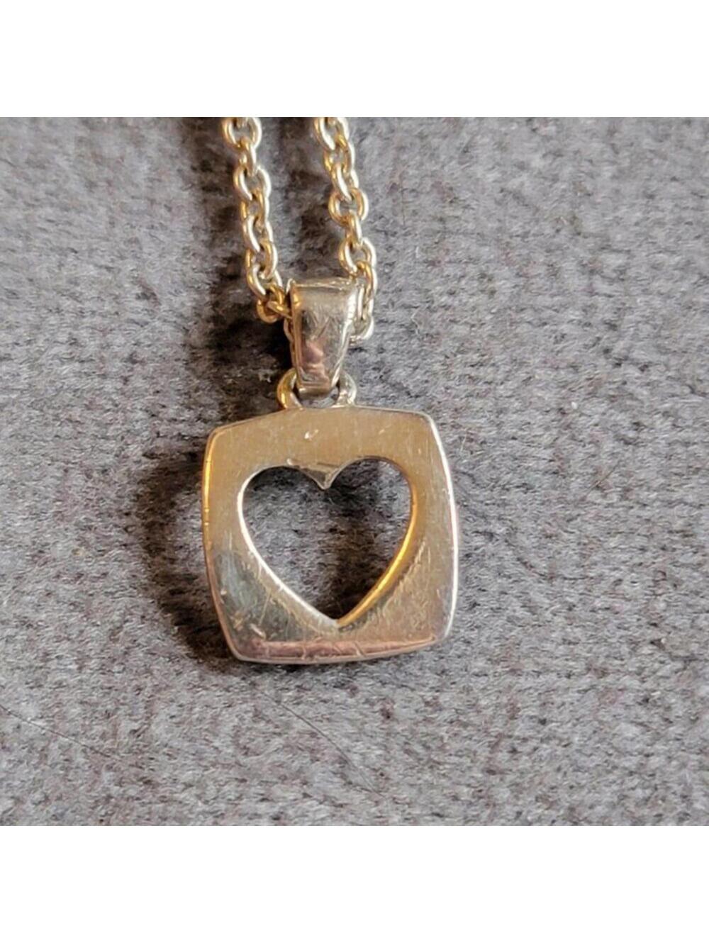 Silver True Friend Heart Necklace